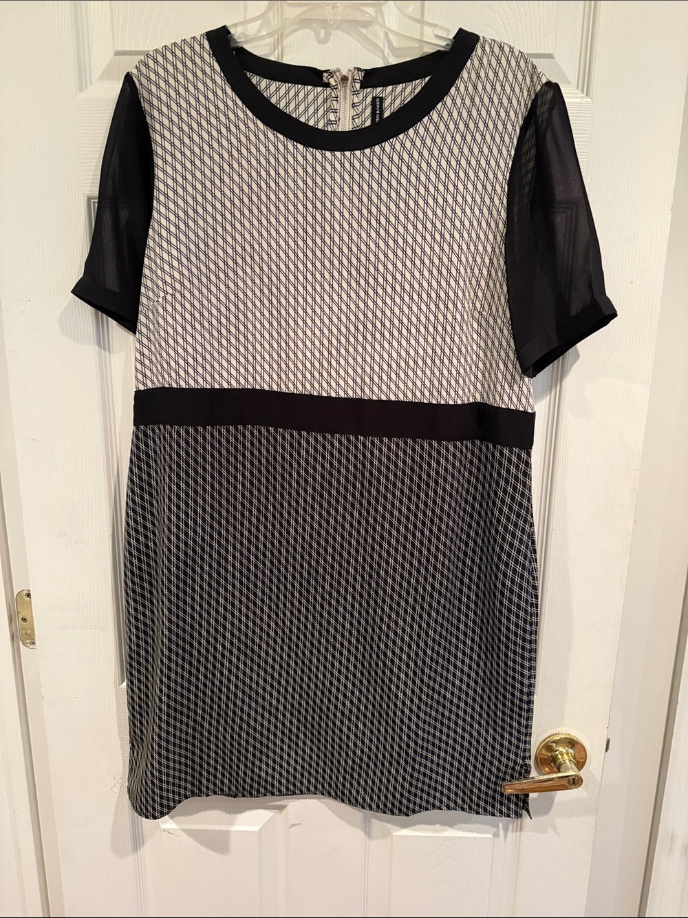 Walter Baker Black and White Geometric Mini Dress NWT